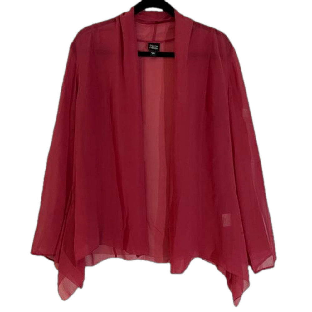 Eileen Fisher Sheer Silk Georgette Jacket
